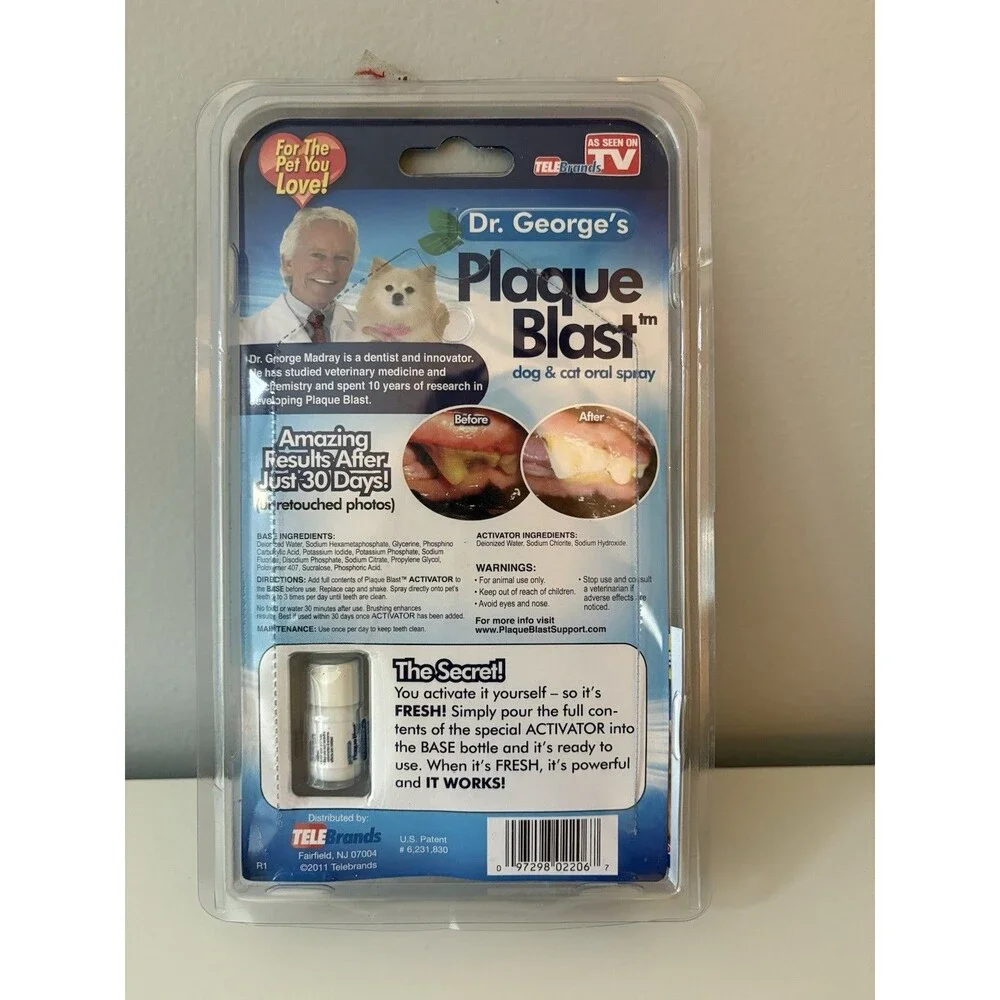 Dr. George's Plaque Blast Dog & Cat Oral Spray Fresh Breath USA  As Seen On TV